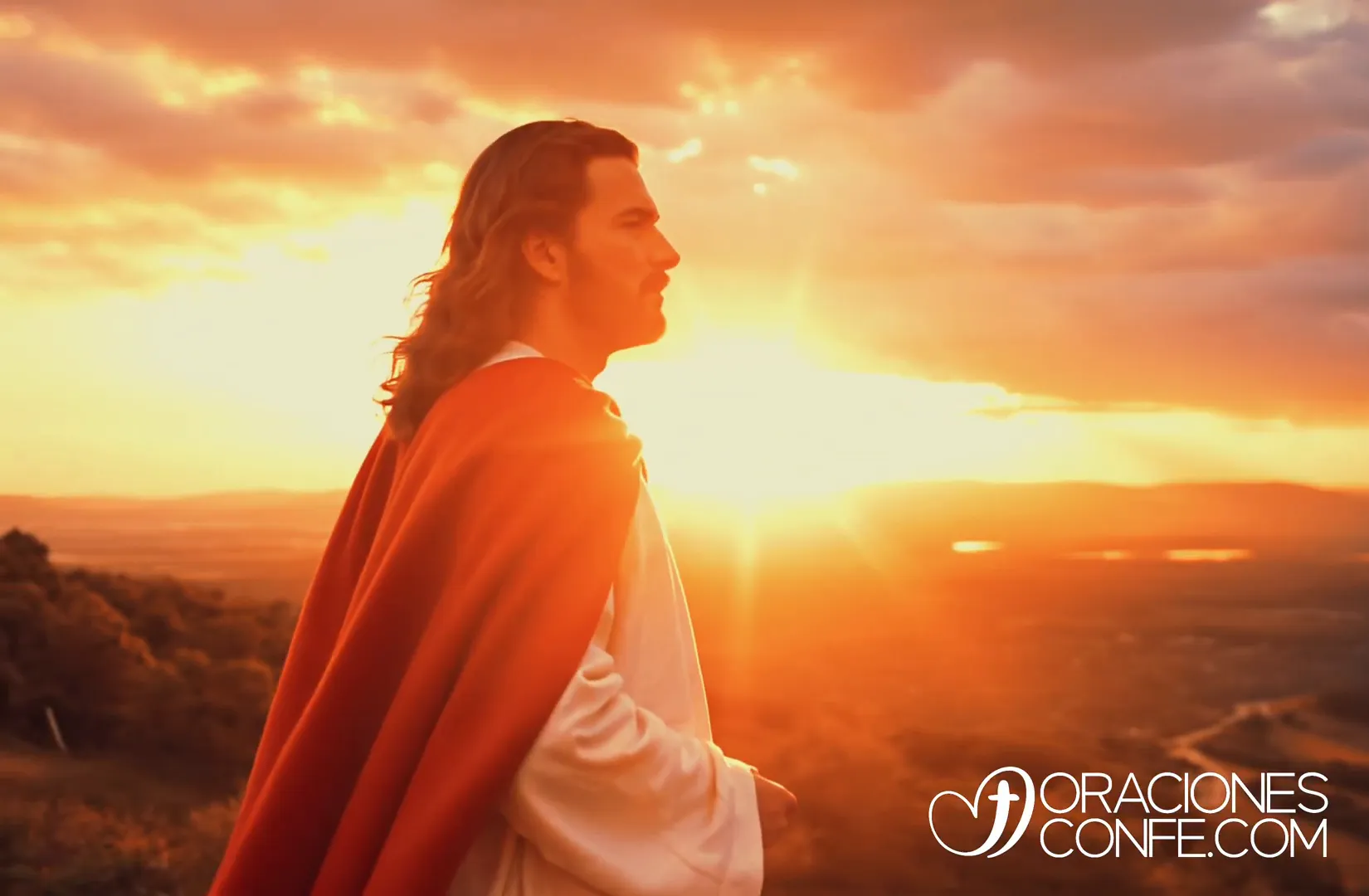 Jesús llorando con profundo dolor