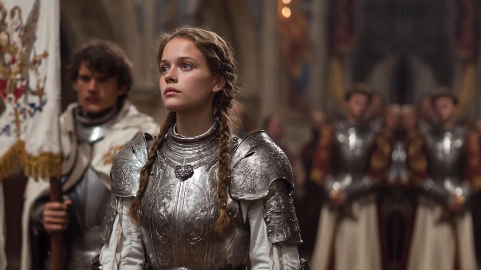 Juana de Arco liderando el ejército en Orleans
