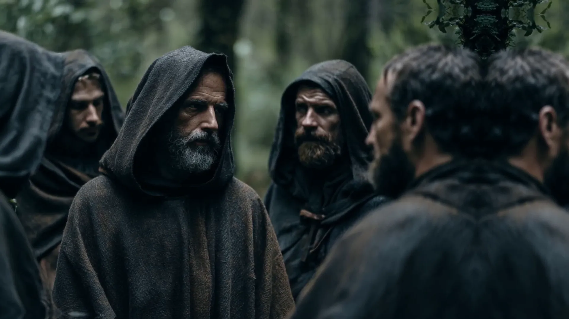 Representación artística de herejes medievales negando la presencia real en la Eucaristía