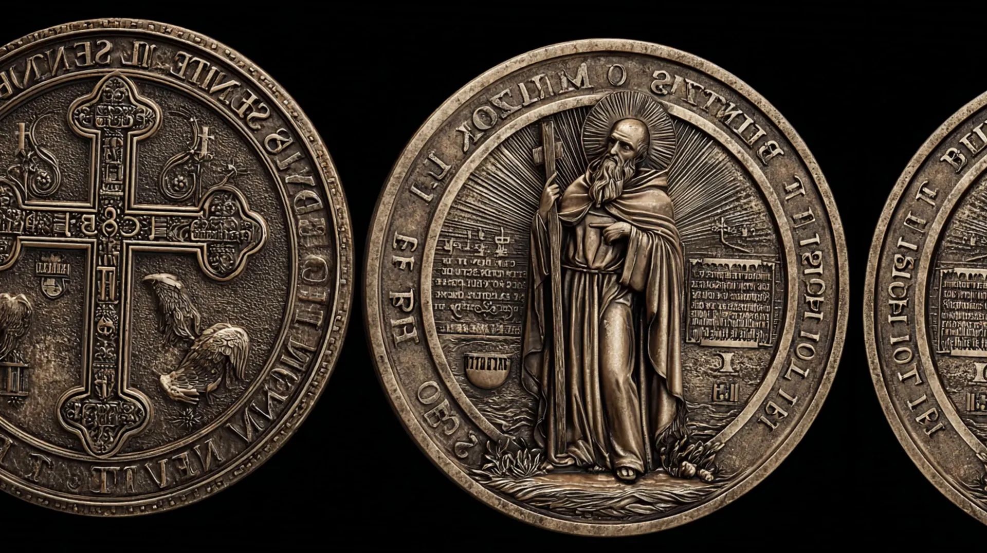 Medalla de San Benito con la Cruz y oraciones exorcísticas