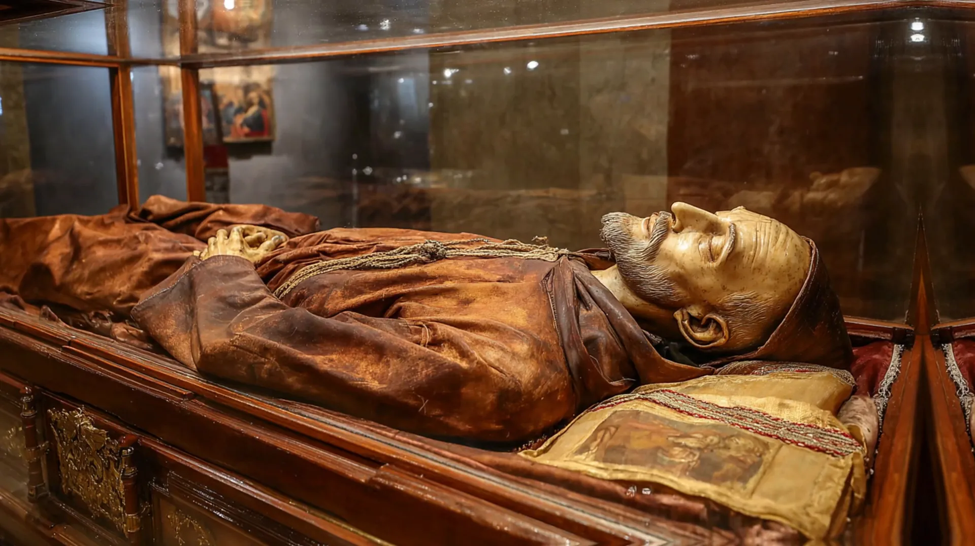 El cuerpo incorrupto de San Charbel que exuda óleo milagroso