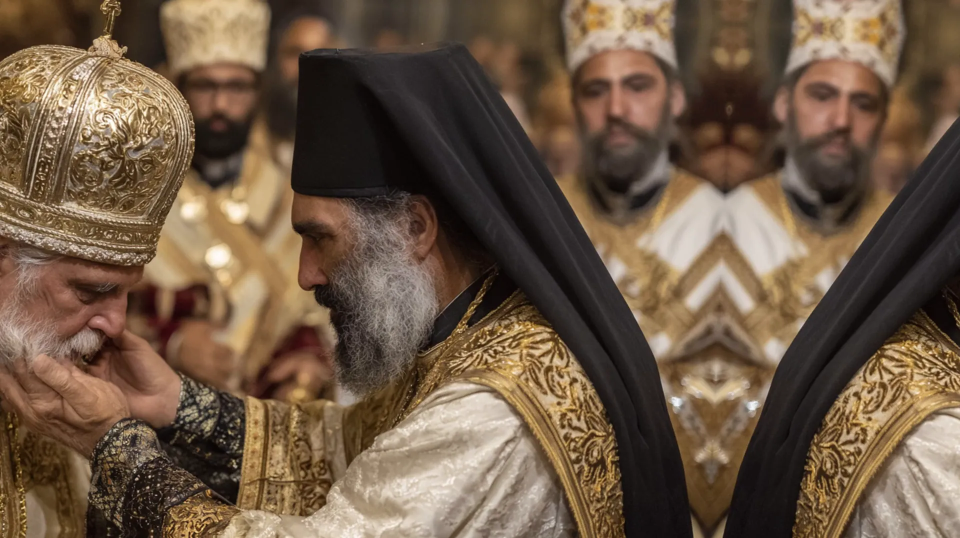 San Charbel durante su ordenación sacerdotal