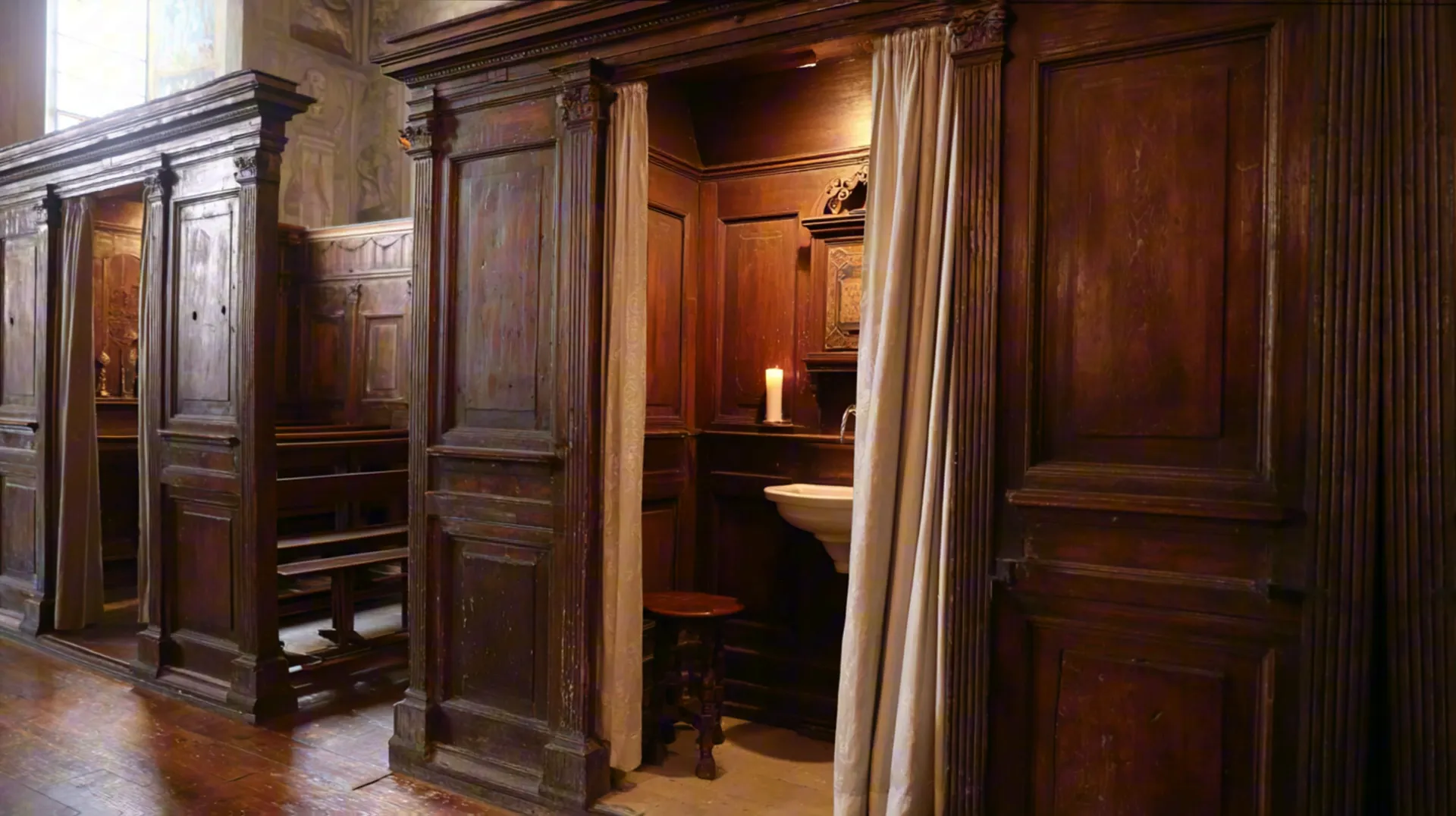 La fila de penitentes esperando para confesarse con el Cura de Ars