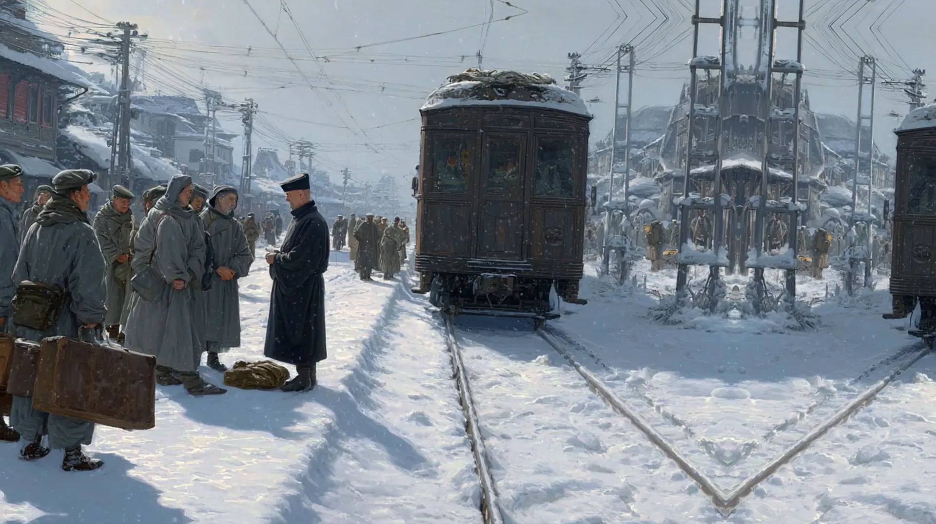 San Maximiliano Kolbe repartiendo medallas y hablando con fieles durante su misión