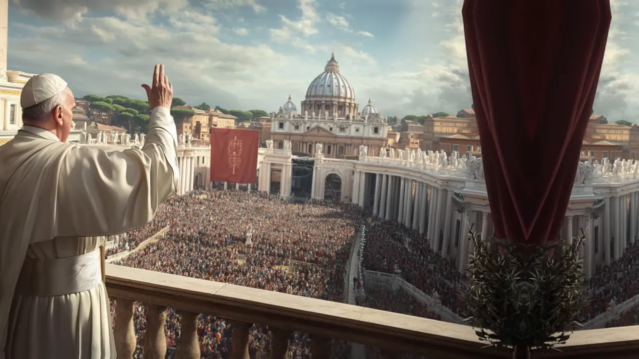 Ceremonia de beatificación en la Basílica de Asís, multitud y presencia de reliquia