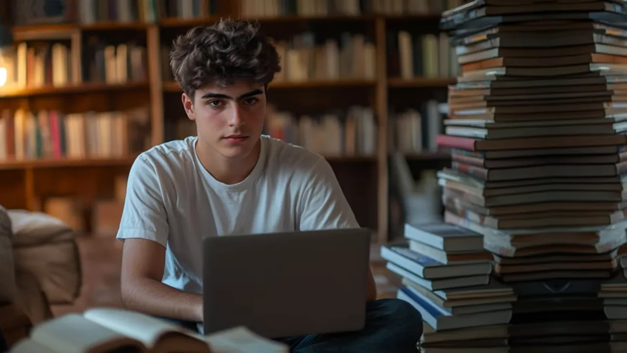 Portada con la frase 'Is it possible for a 21st century teenager' mostrando a Carlo Acutis en fondo