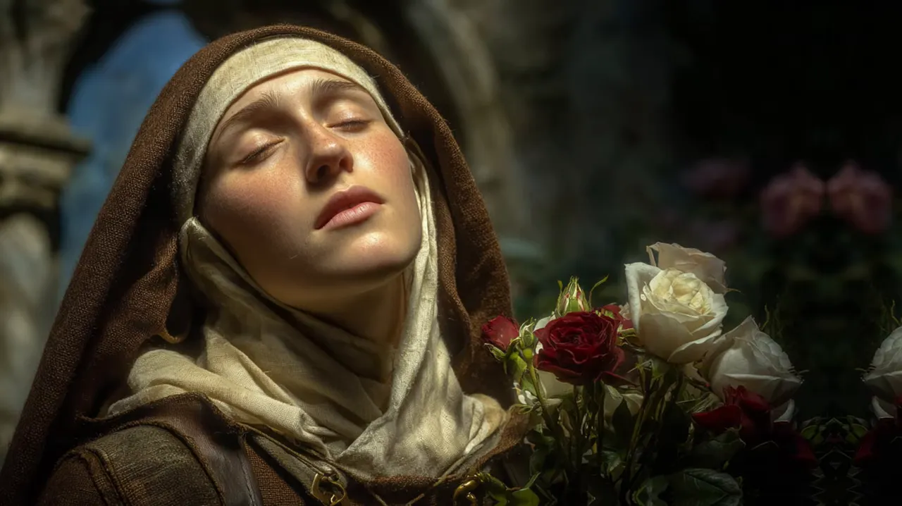 Retrato de la joven Teresa de Lisieux con sonrisa serena